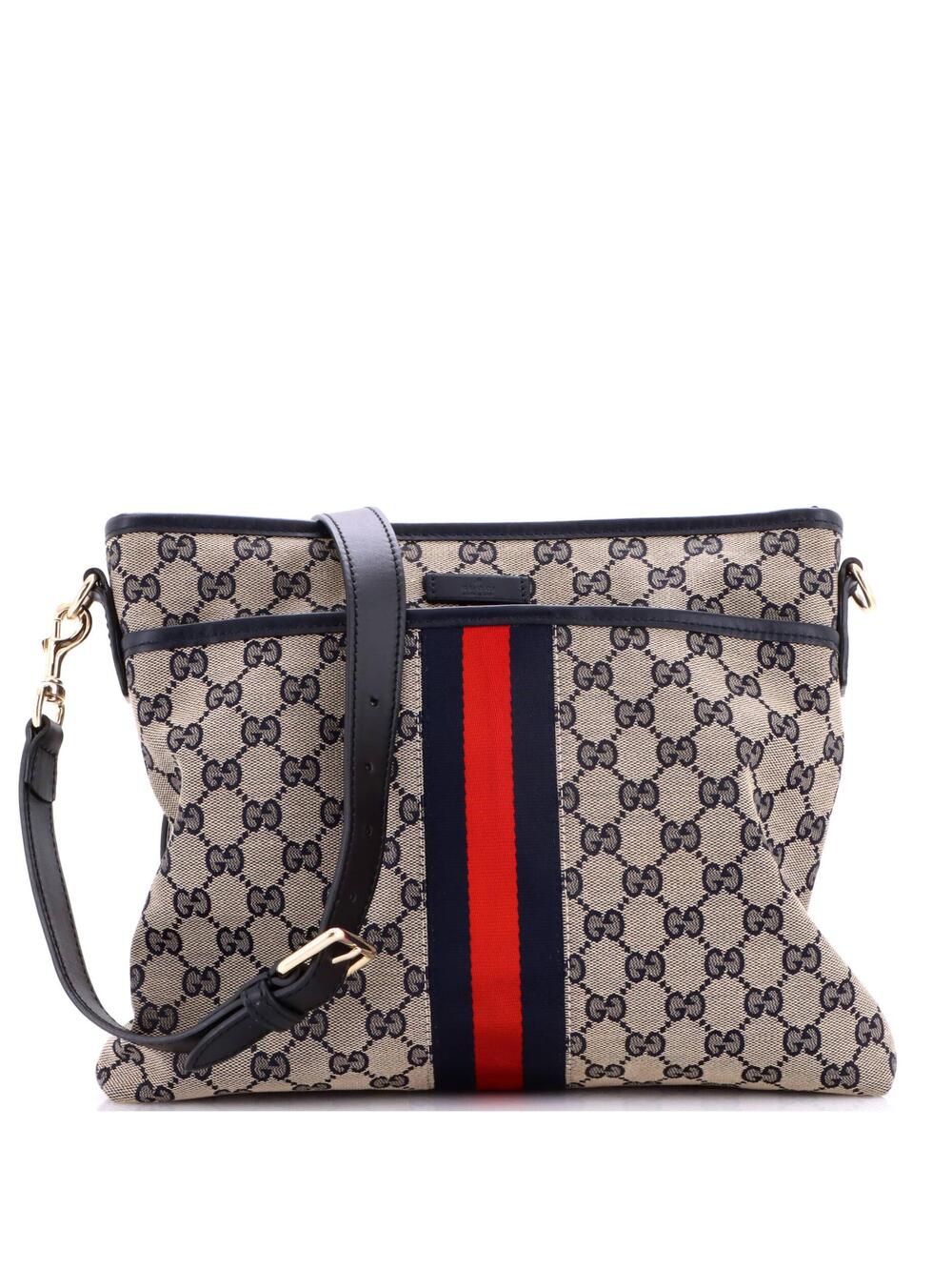 Gucci Front Pocket Web Messenger Gg #370052G14B